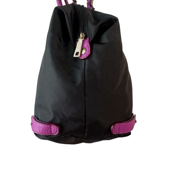 Rebecca Minkoff Womens Bag Purple Black Nylon Travel Tote with Studs New - Picture 9 of 13